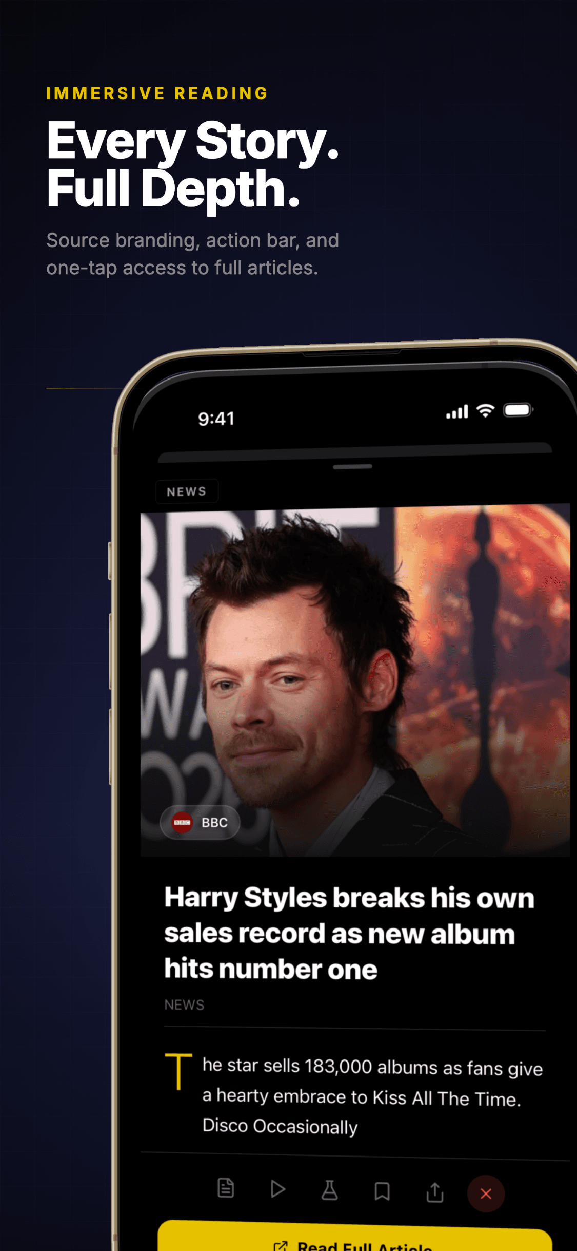 Blerbz app feed selection screen