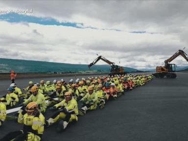 WATCH: Construction workers perform 'Viking Row'